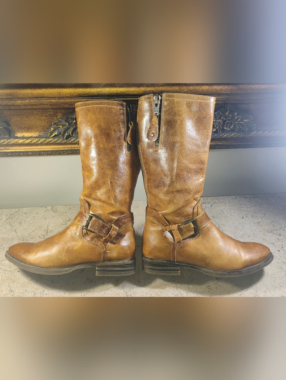 Bed Stu Classic Tall Leather Riding Boots - Brown. Made In Mexico